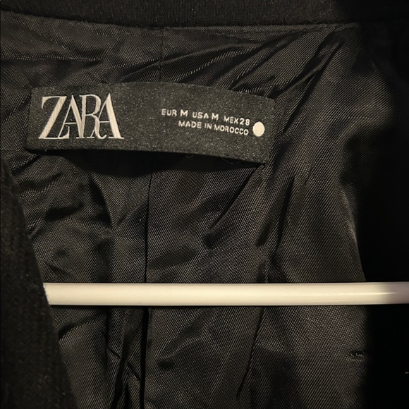Zara Black Wool Blend Cape Blazer. Size M - Picture 6 of 10